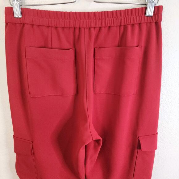 Theory Northsound Solid Cargo Joggers Pants Admiral Crepe Rust Size 4 - Picture 3 of 7